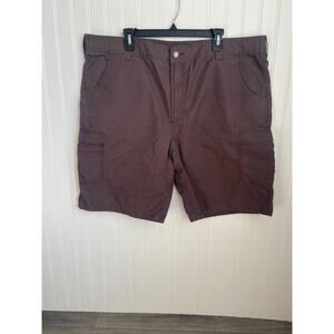 Berne Shorts Mens 44 Brown Carpenter Canvas Relaxed Outdoor Work, Ripstock